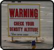 Warning sign Grand Canyon Airport